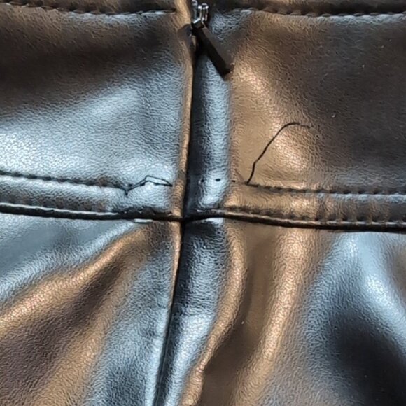 Sleek Black Faux Leather Pants - Picture 4 of 4